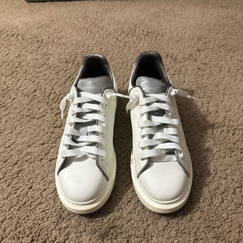 Alexander McQueen white reflective.